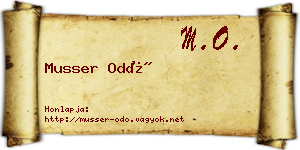 Musser Odó névjegykártya